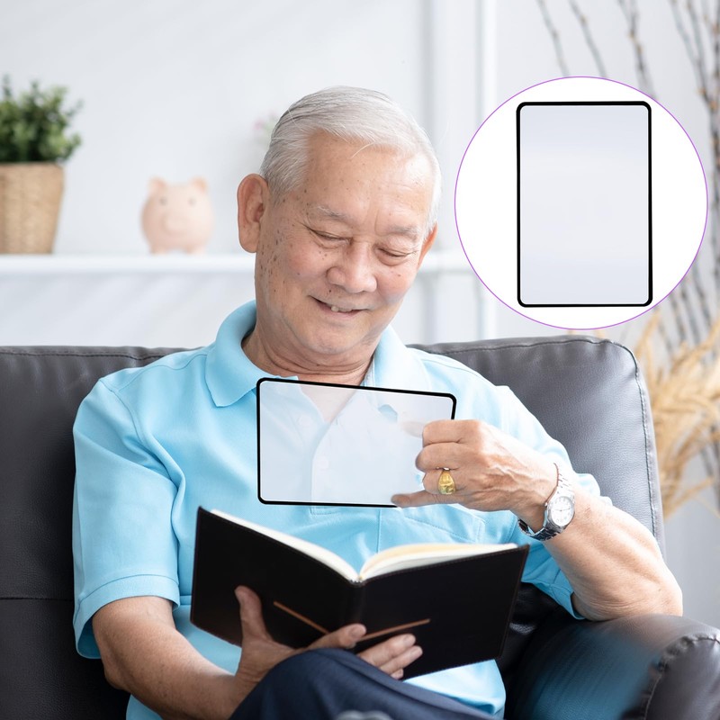 4 Pcs Flat Magnifier Lay on Page 3X Magnifying Sheet