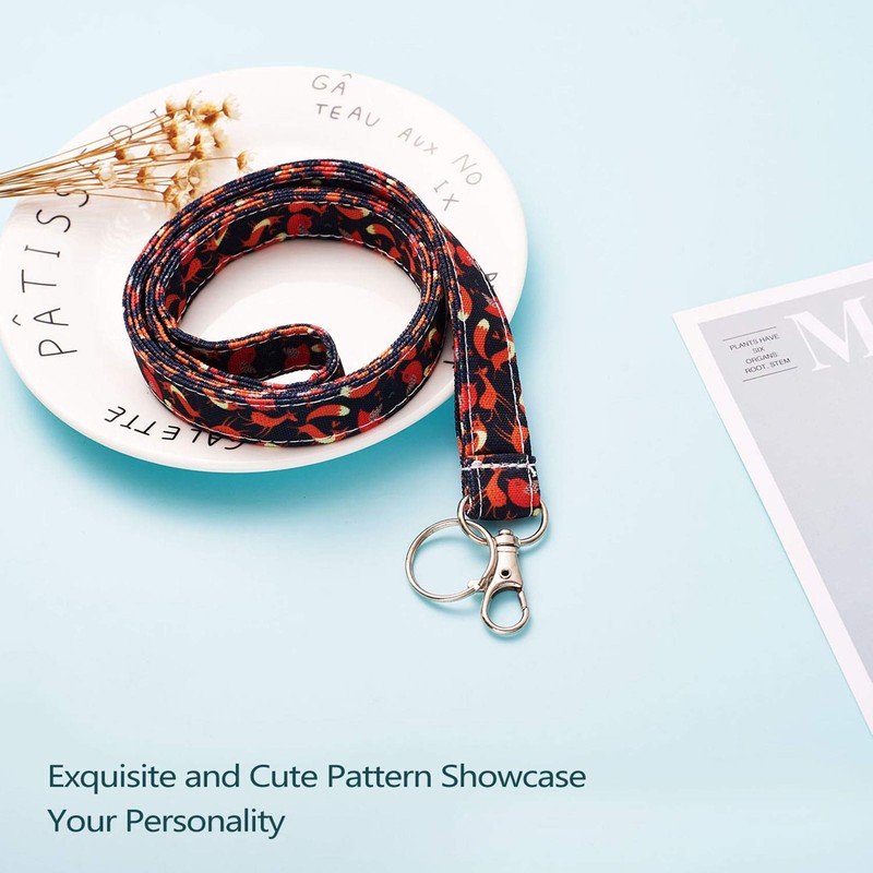 Fox Lanyard ID Holder Cotton Fabric Preschool Lanyard Teacher Gift