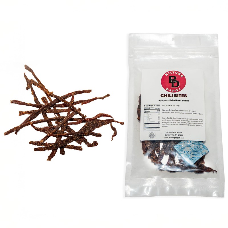 Biltong Depot Chili Bites - 2oz (3 Pack) | Thin