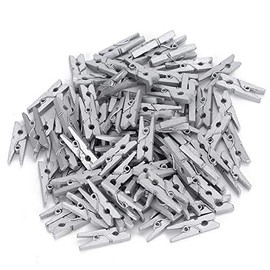 300 Piezas Clips de Fotos Pinza de Madera para la Ropa Clips de Decoración Mini Clavijas de Madera para Papel Fotográfico Scrapbooking Oficina en Casa