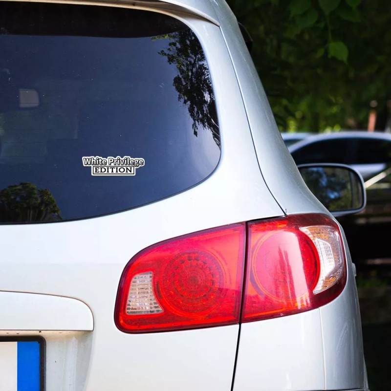 President 5 PACK 4"x1.25" WHITE PRIVILEGE EDITION Sticker Decal Humor
