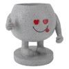 Succulent Pot Adorable Smiling Figure Standing Thumb Up Resin Flower