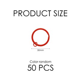 NXPWRC 30 Pieces Key Rings, Round Key Rings, Flat Key Rings, Key Retaining Rings, Diy Key Rings, 30Mm Colorful Metal Key Rings