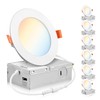 PARMIDA (6 Pack) 4 Inch Dimmable 5CCT Ultra-Thin LED Recessed