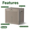CRO DECOR 30-Gallon Weatherproof Outdoor Storage Box with Rattan Effect