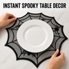 30cm Black Spider Web Placemat for Halloween – Lace-Style Round