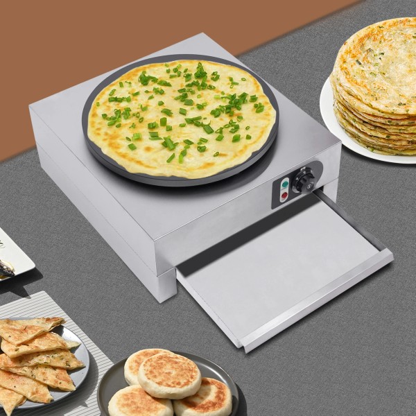 Unbranded Professional Crepe Maker Machine Electric Frying Pan Griddle 40cm