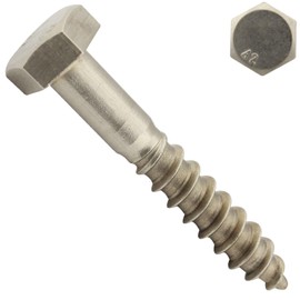 Pack of 25 Key Screws (Hexagon Wood Screws) – 8 x 80 mm – DIN 571 – Viennese Screws – Stainless Steel A2 V2A – SC571 SC-Normteile