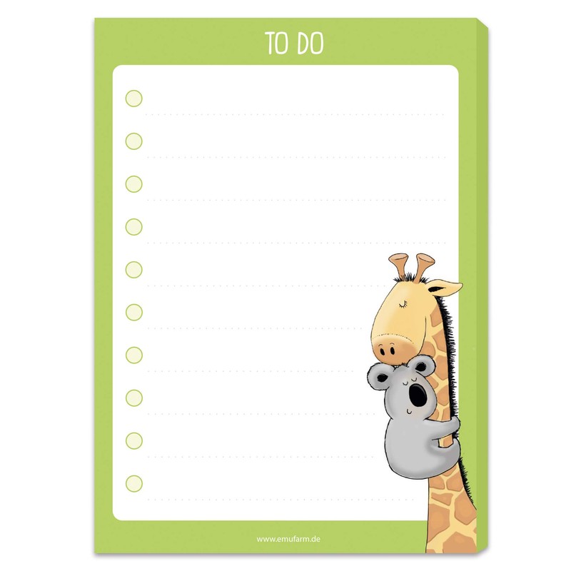 6 notepads DIN A6 with 50 sheets printed on one