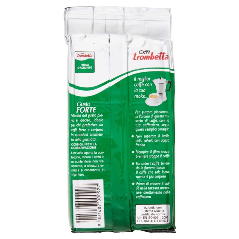 Trombetta Gusto Forte Grinded Coffee, 1 lb (Pack of 2)