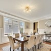 Modern Small Crystal Ceiling Light Fixture, 4-Light Gold Crystal Sputnik