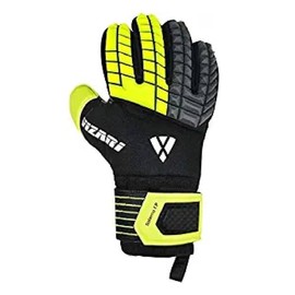 Vizari Salerno F.P. Soccer Goalkeeper Gloves With Finger Protection - Black/Yellow/Grey, Size 10 | Superior Comfort, Excellent Palm Protection Football Gloves | 3 Super Grip German Latex Goalie Gloves