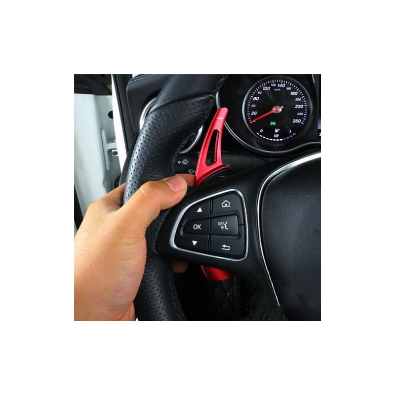 esmusssein Steering Wheel Paddle Shifter Extension Shift Paddle Red For