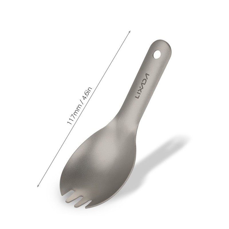 Lixada Spoon Sparking Spoon Cutlery Set Outdoor Cutlery Set Titanium