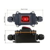 Waterproof Inline Cord Switch 12V 20A DC IP66 Red Lighted