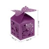PATIKIL 2"x2"x3.1" Favor Boxes, 25 Pack Paper Laser Cut Candy