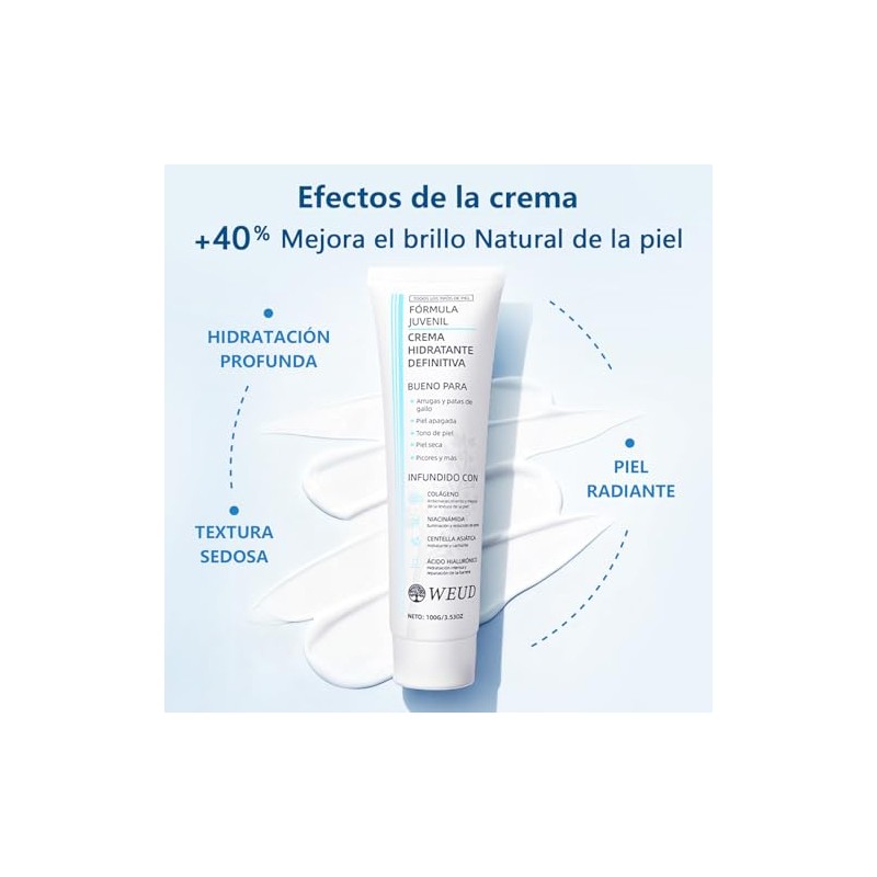 Weud Skin Care Coreano Kit Crema Hidratante Centella Niacinamida Cremas