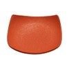 Ceramic Tea Holder (Square, Orange), W 3.5 x H 0.8