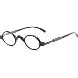 Incredible Bargains The Potter Unisex Circle Readers, Metal Round Vintage Reading Glasses, Cheaters + 3.00 Black