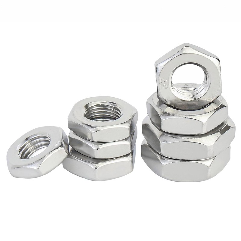 Ctyjia 30 PCS Hex Thin Nuts M5 Locking Nuts, 304