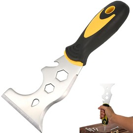Scraper Tool, Stainless Steel 13-in-1 Painters Tool, Professional Multi Paint Stripper Tool Includes Paint Roller, Chisel Scraper Blade, Straight Scraper, Curved Scraper and More