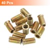 sourcing map Wood Furniture M10x30mm Threaded Insert Nuts Interface Hex
