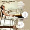 Corduroy Lumbar Roll Support Pillow for Office Chair, Car, Gaming
