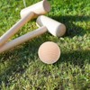 Kisangel 5pcs Wooden Croquet Balls Replacement 1.77inch Wooden Round Ball