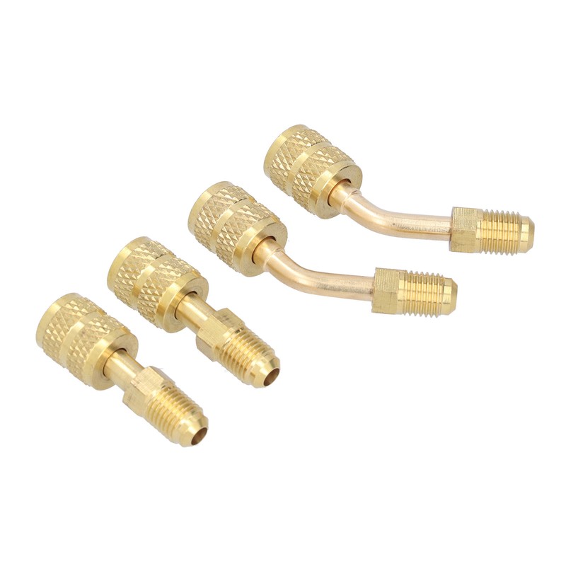 4Pcs 1/4SAE to 5/16SAE Conversion Head Refrigerant Charging Adapter for