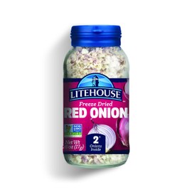 Litehouse Freeze Dried Red Onion - Fresh Red Onion Substitute, Gluten Free, Vegetarian, Keto, Non-GMO, No Refrigeration Required, Seasonings for Cooking - 0.60 Oz