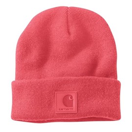 Carhartt Men's Tonal Patch Beanie, Pink Salmon