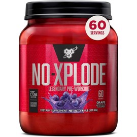 Supplement Powder Energy Creatine Beta-Alanine BSN N.O. / 보충제 분말 에너지 크레아틴 베타알라닌 향료가 함유된 BSN N.O.XPLODE 프리 운동 과일 펀치 60인분, 1개, 1.11kg