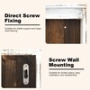 Nisorpa 3 Tier Spice Rack Wall Mount, Rustic Burnt Wood