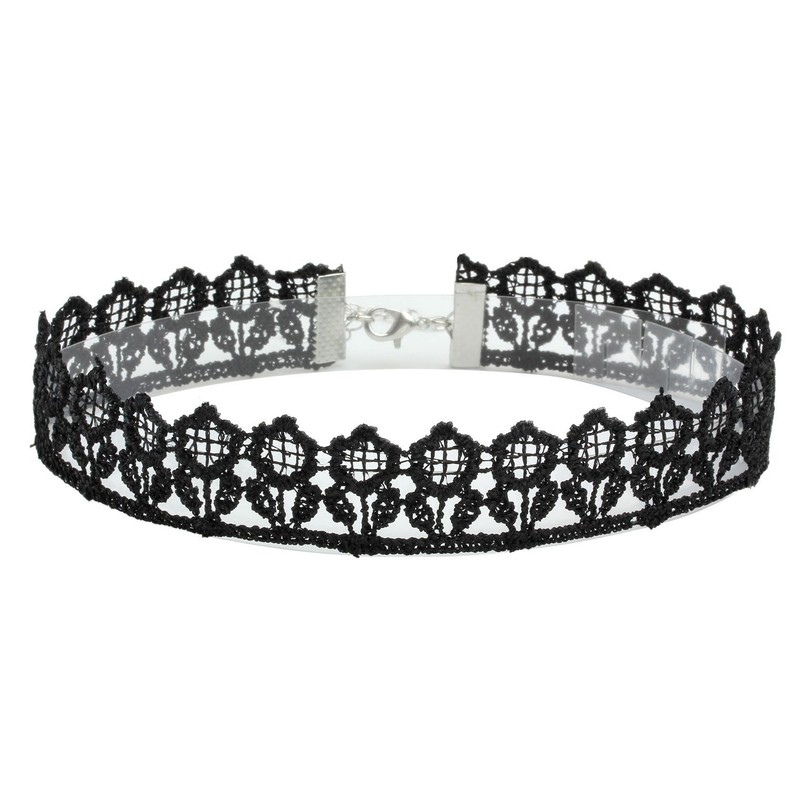 Eigso 8Pcs Gothic Tattoo Lace Choker Necklaces Set for Women