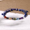 Jewboo 7 Chakra Crystals and Stones Anklet Irregular Tumbled Gems