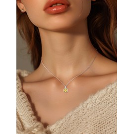 Silver Necklace Birthstone Jewellery Gifts for Her Non Tarnish Jewellery Choker Necklaces for Women Birthstone Necklace Ladies Silver Necklace Blue Necklace