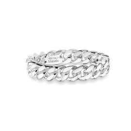 Miabella 925 Sterling Silver Italian 4mm Cuban Link Band Ring for Women Made in Italy (9)
