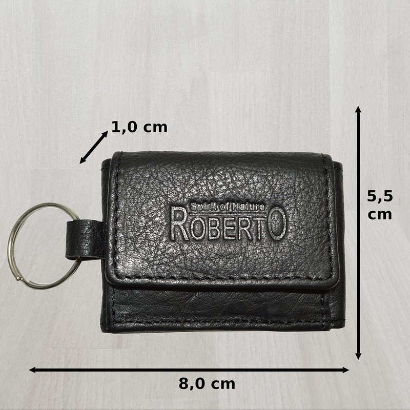 flevado Small Handy Leather Wallet with Key Ring G-831 for