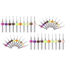 HUAZIZ 40 Pieces PCB Drill Bit Set 0.3 mm-1.2 mm Tungsten Steel Micro Twist Drill Bit for PCB 3D Printer Precision Drill Jewelry Drilling Tools (10 Sizes)