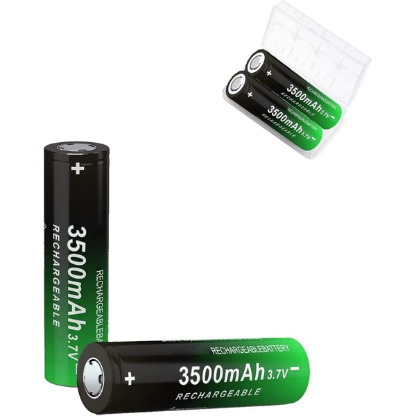 AUKIDO 3.7 Volt Rechargeable Battery, 2 Pack 3500Mah Battery High