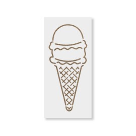 Ice Cream Stencil Template for Walls and Crafts - Reusable Stencils for Painting in Small & Large Sizes