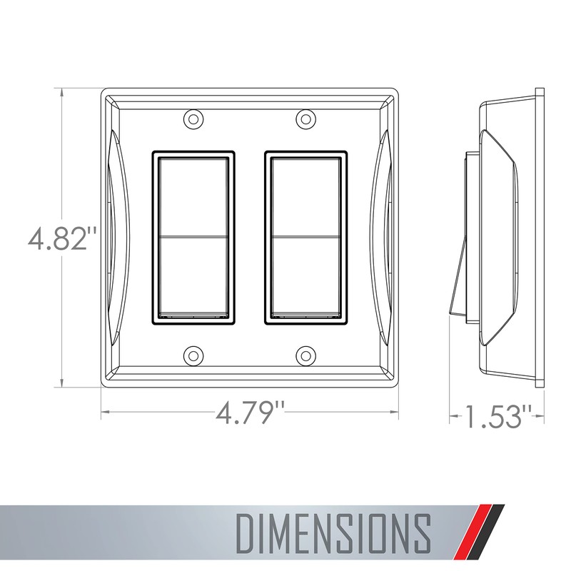 TayMac 5127-2 2-Gang Weatherproof Decorator Switch Cover, Vertical, Bronze
