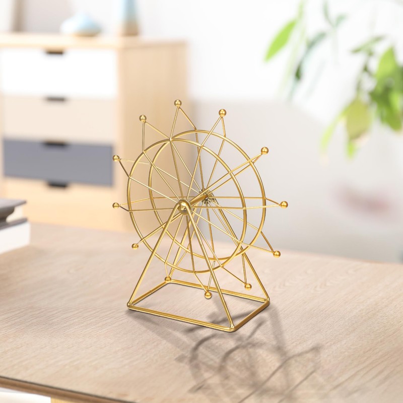 Ferris Wheel Ornament, Iron Ferris Wheel Model, Modern Decor for