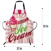 oFloral Ice Cream Apron Unisex Adjustable Bib Apron, Cooking Kitchen