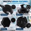 4-Piece Long Handle Bath Brush Set for Body & Face