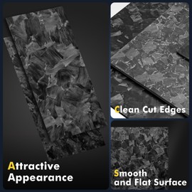 FANCYWING 100X250MM Forged Carbon Fiber Sheet,1.0MM Thickness Carbon Fiber Laminate Plate,100% Real Carbon Fiber Board