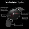 LIGE Men's Casual Watch Ultra-thin Quartz Silicone Strap Waterproof Wrist