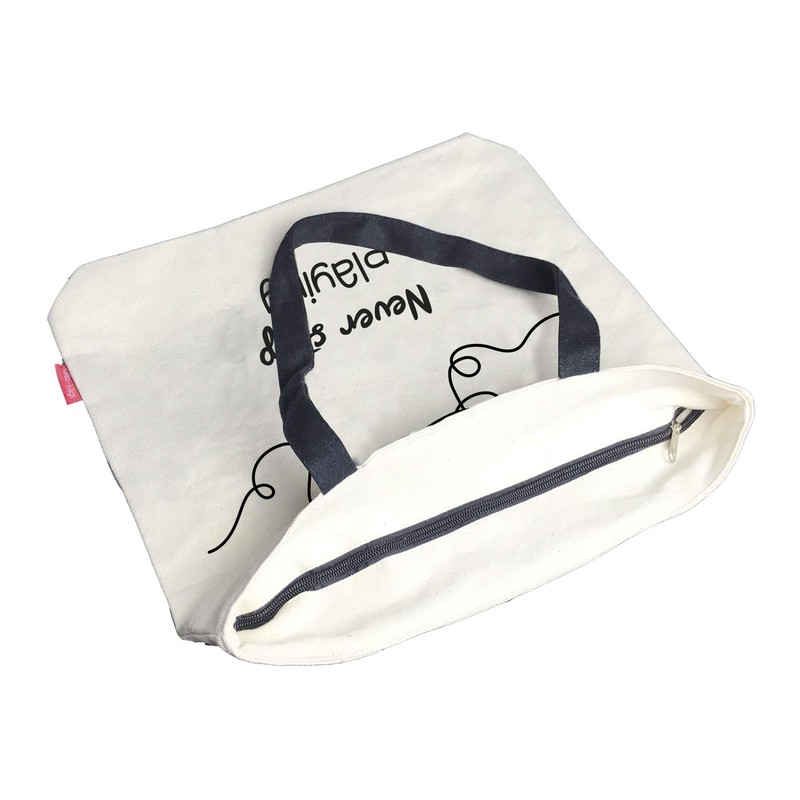 hello-bags Women's B-003-Neverstop Tote Bag, Ecru, Ecru