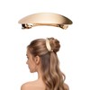 Oval Hair Barrette, Gold, 1 Pack
