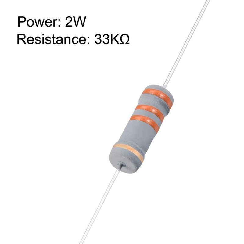 Sourcingmap 50Pcs 33K Ohm Resistor, 2W 5% Tolerance Carbon Film